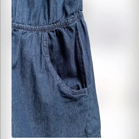 Derek Heart Women's Junior's Off the Shoulder Romper - Picture 4 of 4